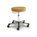 Midcentral Medical Physician Stool w/ Chrome Base, D handle, Crst. Backrest, Ht.-Std., M. Blue MCM867-CB-HS-MBL